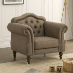 POLGARA 123 Seater Chesterfield Sofa-Brown - Image 5