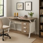 RECIFE 120cm 3 Drawers Study Desk-White