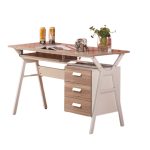 RECIFE 120cm 3 Drawers Study Desk-White - Image 4