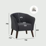 RAYMOND Lounge Chair-Grey - Image 3