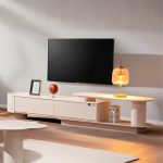 SHAFFER 220-250cm Extendable TV Cabinet - White Beige - Image 3