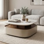 TABITHA 90cm Micro Crystal Top Coffee Table