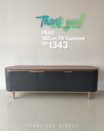 FRAU 180cm Flutter Door TV Cabinet-Dark Grey - Image 3