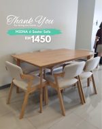 MIDNA 6 Seater Dining Set-Cushion Seat - Image 10