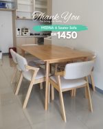 MIDNA 6 Seater Dining Set-Cushion Seat - Image 12