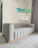 MONROS 3 Seater Pet Friendly Sofa-Grey - Image 15