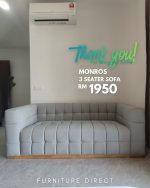 MONROS 3 Seater Pet Friendly Sofa-Grey - Image 17