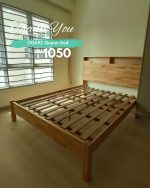 OGAKI Queen Full Solid Wood Bed Frames-Natural - Image 15