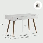 BLANCO 120cm Dressing Table Set-White - Image 6