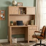 RHODA 120cm Study Desk With Hutch-Oak - Image 2