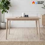 STARK 120cm Melamine Top Dining Table-White Wash