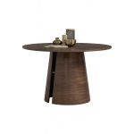 LUCA 4 Seater Round Dining Set-Cocoa - Image 3