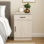 DUBLIN 1 Drawer Bedside Table-Light Oak