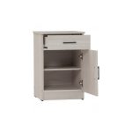 DUBLIN 1 Drawer Bedside Table-Light Oak - Image 6