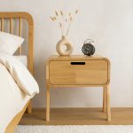AGOS Wooden Bedside Table-Natural
