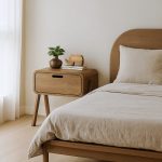 AGOS Wooden Bedside Table-Cocoa