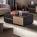 33141-CTBK L110 x W60cm Coffee Table - Black / RoseGold