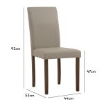 LENORE 4 Seater Dining Set-Cream PVC - Image 2