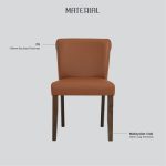 SUKI 4 Seater Dining Set-Toffee PU - Image 7