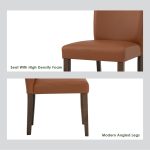 SUKI 4 Seater Dining Set-Toffee PU - Image 8