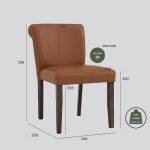 SUKI 4 Seater Dining Set-Toffee PU - Image 5