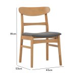 MARLU 180cm 6 Seater Dining Set-Natural - Image 2