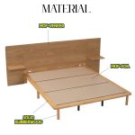 PROTO Queen Size Panel Headboard Bed Frame-Natural - Image 5
