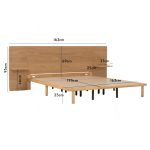 PROTO Queen Size Panel Headboard Bed Frame-Natural - Image 4