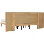 PROTO Queen Size Panel Headboard Bed Frame-Natural - Image 9