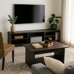 [Package] AMMAN 2 In 1 Living Set-Walnut - Image 2