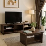 [Package] AMMAN 2 In 1 Living Set-Walnut - Image 3
