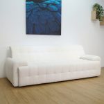 BORIS 3 Seater Pet Friendly Sofa-White Fleece - Image 4