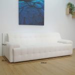 BORIS 3 Seater Pet Friendly Sofa-White Fleece - Image 2
