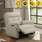 CLORIS Pet Frienldy Power Recliner-Beige