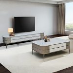 GOGOL 190cm Sintered Stone TV Cabinet - Grey - Image 2