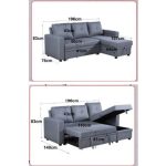 HARRIS Storage Sofa Bed-Grey - Image 3