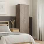 HECATE 2 Door Wardrobe-Sonoma Oak - Image 2