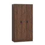 HECATE 3 Door Wardrobe-Walnut - Image 2