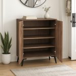 HECATE 80cm Shoe Cabinet-Walnut - Image 2