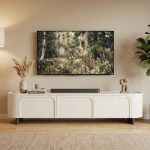 HILDA 200/240cm Rounded Corners TV Cabinet-White