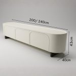 HILDA 200/240cm Rounded Corners TV Cabinet-White - Image 12
