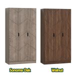HECATE 3 Door Wardrobe-Sonoma Oak - Image 4