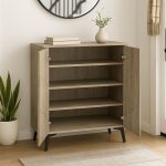 HECATE 80cm Shoe Cabinet-Sonoma Oak - Image 2