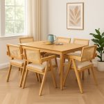 KAIRA 6 Seater Dining Set-Natural