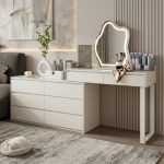 KURSK Glass Top LED Mirror Expandable Dressing Table - Image 2