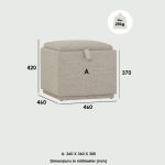 KOTA Storage Ottoman Pouf-2 Colors - Image 13