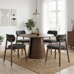 LUCA 4 Seater Round Dining Set-Cocoa