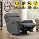 LUXUS Pet Frienldy Power Recliner-Dark Grey