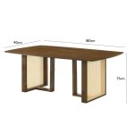 MALMO 8 Seater Dining Set-Walnut - Image 3