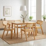 MIDNA 4 Seater Dining Set-Solid Seat
